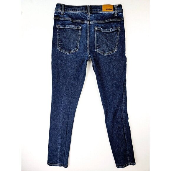 RSQ Size 30X32 Men's Relaxed Taper Blue Denim 5 Pocket Logo Tag Jeans - Picture 1 of 11